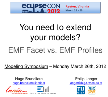 EMF Facet vs EMF Profiles – Two ways of extending your EMF models