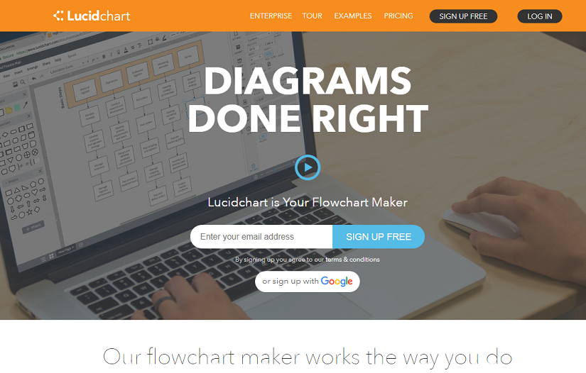 lucidchart import data org chart