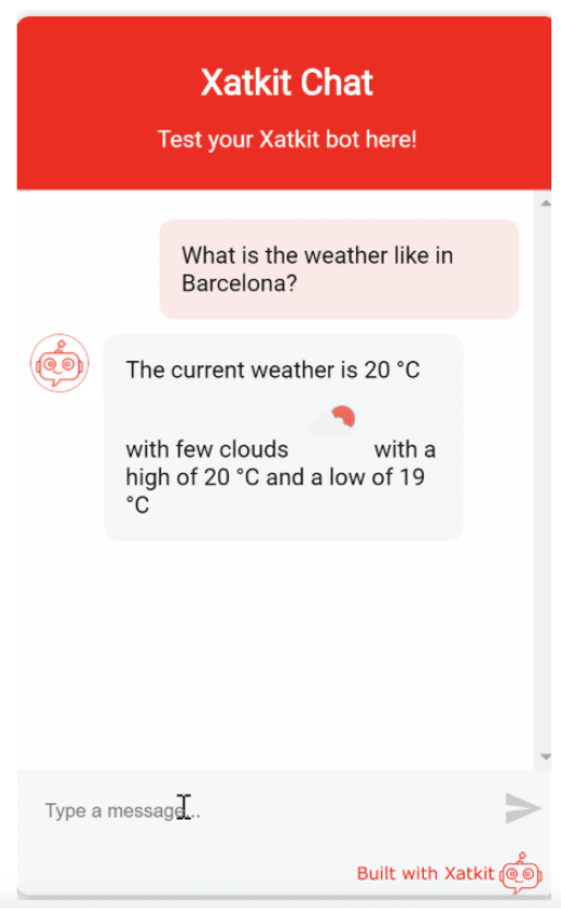 A weather chatbot